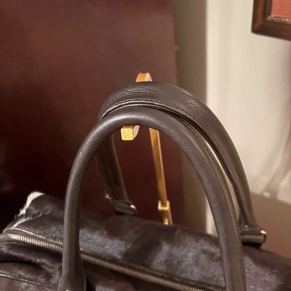 Genuine cowhide weekender bag - Picture 4 of 8